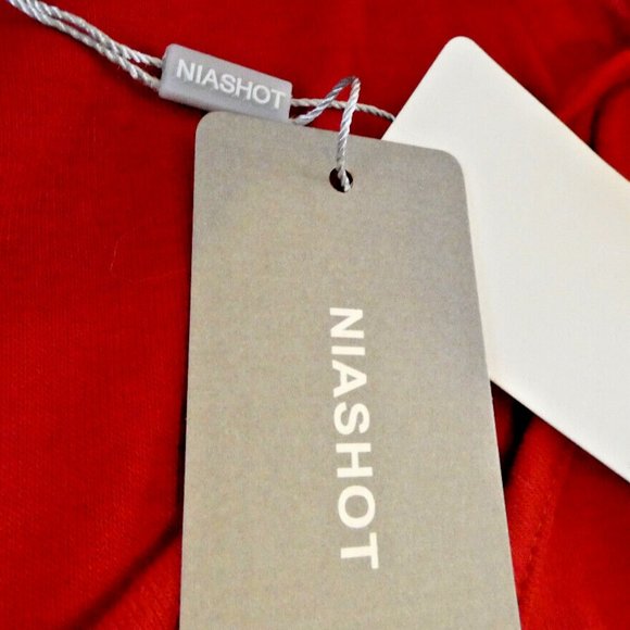 Christmas Red Blouse Niashot Long Sleeve Women Size 2XL Holiday Party Office NWT - Picture 7 of 11